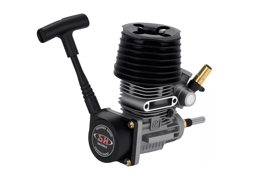 Motor de escape lateral 18(2.74cc) com eixo SG/acionador de partida/plugue de brilho/carb deslizante para carro 1/10 Nitro RC # P0014