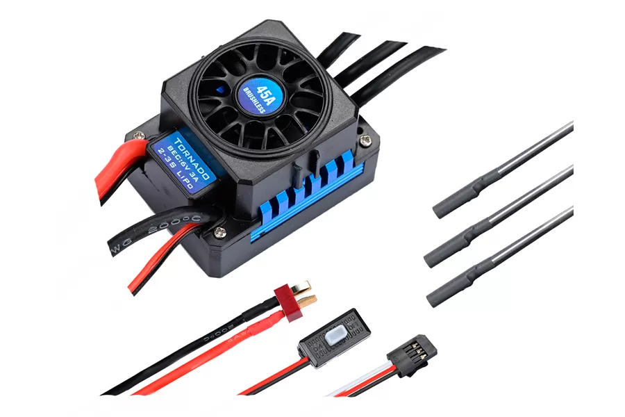 45A sem escova ESC Electronics controlador de velocidade para 1/10 escala RC carro elétrico # H0072