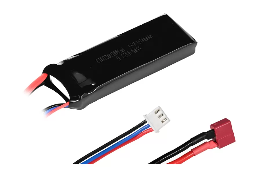 Bateria Lipo 7.4V 1300mAH 2S para VRX 1/16 e 1/18 escala sem escova RC modelo carro VRX # H0060