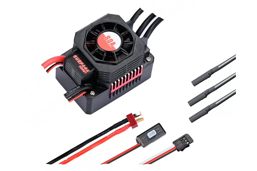 Controlador de velocidade 80A sem escova ESC Electronics para carro RC elétrico de escala 1/8 #85261