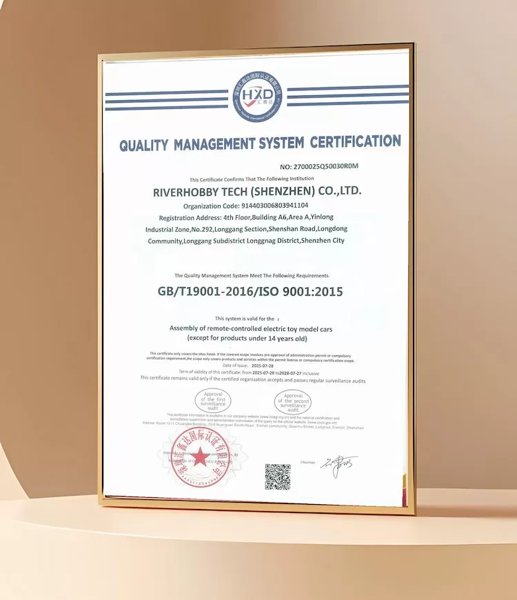 Fabricante RC certificado ISO 9001