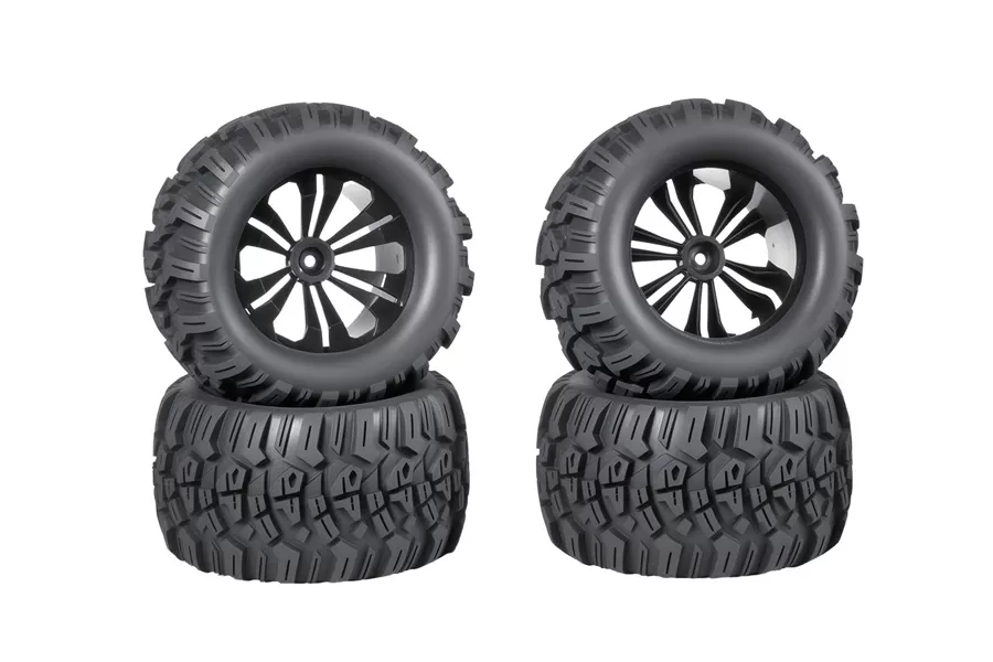 RC pneu dianteiro 12mm hex cubo de borracha para 1/10 escala RC caminhão #10751