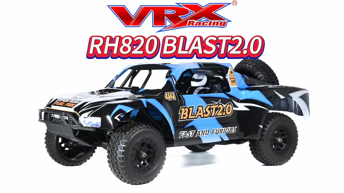 RH820 BLAST 2.0 Unboxing: Um mergulho profundo no caminhão de percurso curto sem escova 1/8 escala 4WD da VRX Racing
