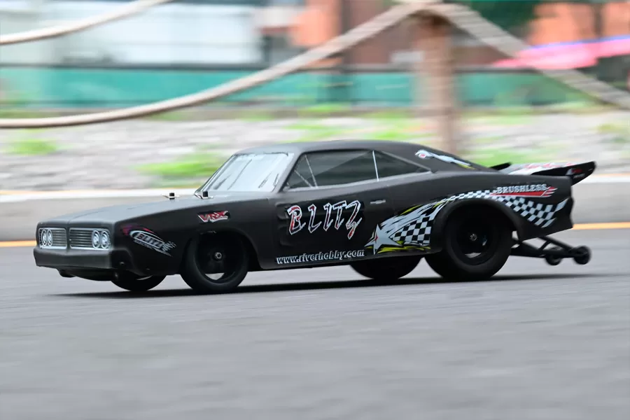 10 Escala 2WD Carro Elétrico de Arrasto RC 2.4G sem escova de alta velocidade RTR # RH2016