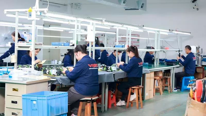 Equipe de produção de peças de reposição