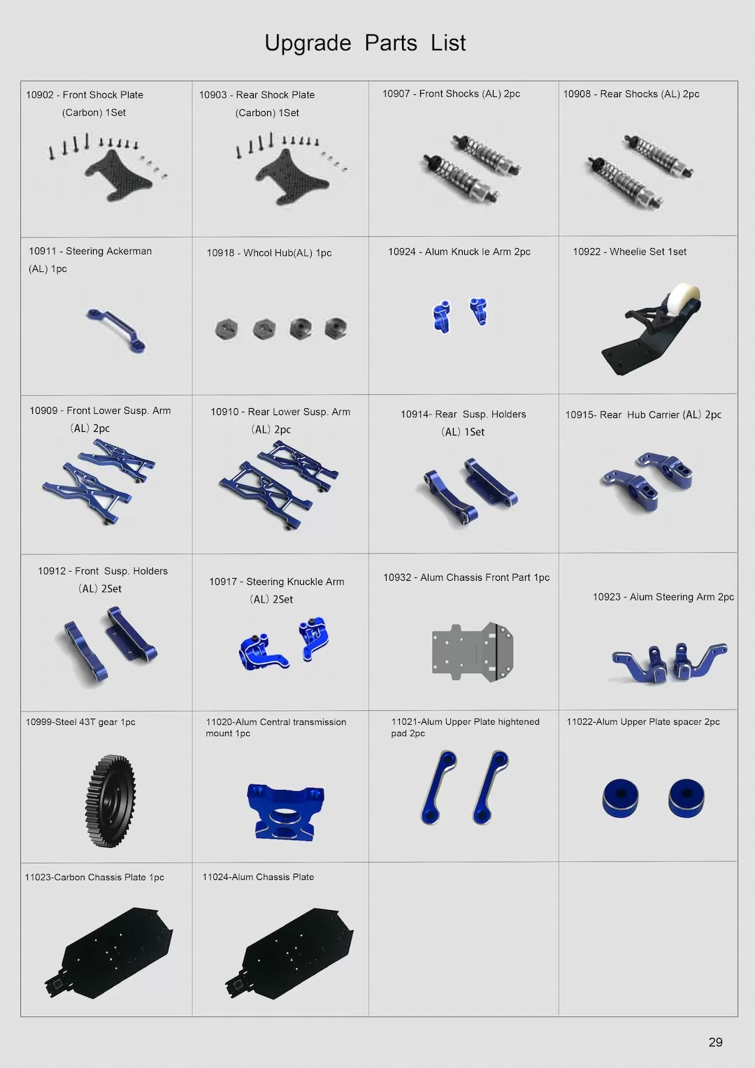 Bonus Upgrade: Adjustable Metal Suspension Parts Bonus Upgrade: Adjustable Metal Suspension Parts